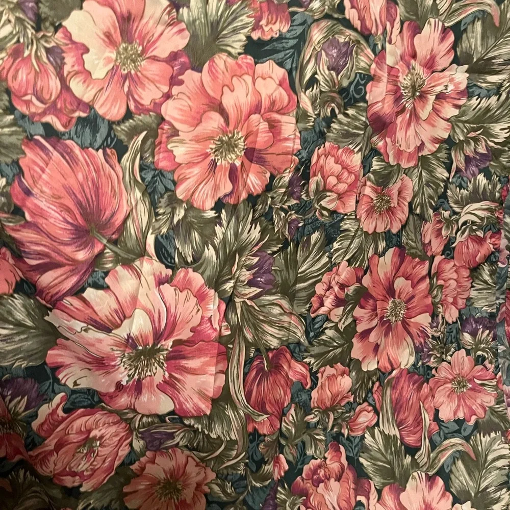 Floral Patterned / Antique Shower curtain/ Firm Price